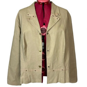 Melrose  fitted lined linen blend suit jacket